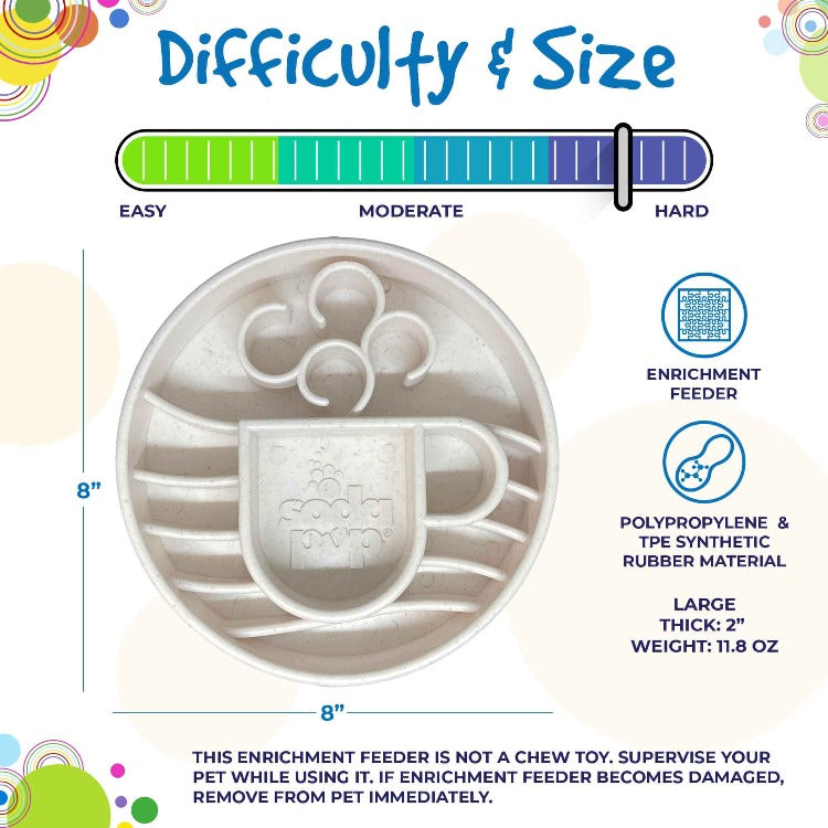 Java eBowl Deep Slow Feeder Dog Bowl for Enrichment | USA Made