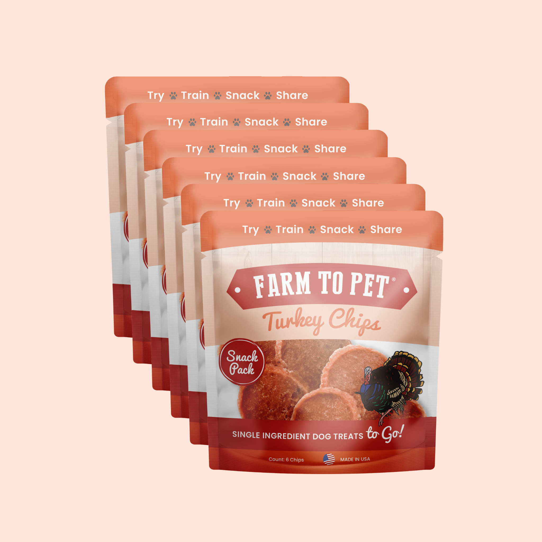 Turkey Chips Snack Pack Bundles | Low Allergen Treats for Training Farm To Pet