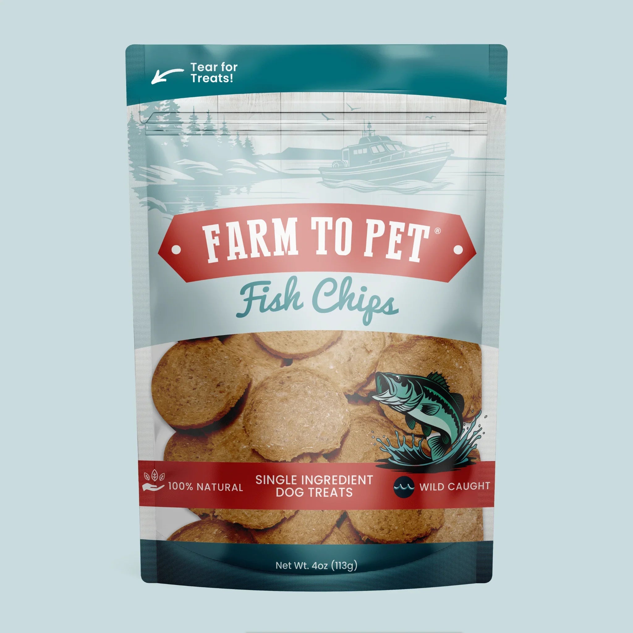 Fish Chips for Dogs | Wild-Caught Fish Dog Treats Farm To Pet