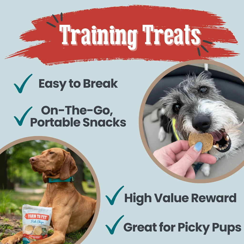 Fish Chips for Dogs | Wild-Caught Fish Dog Treats Farm To Pet