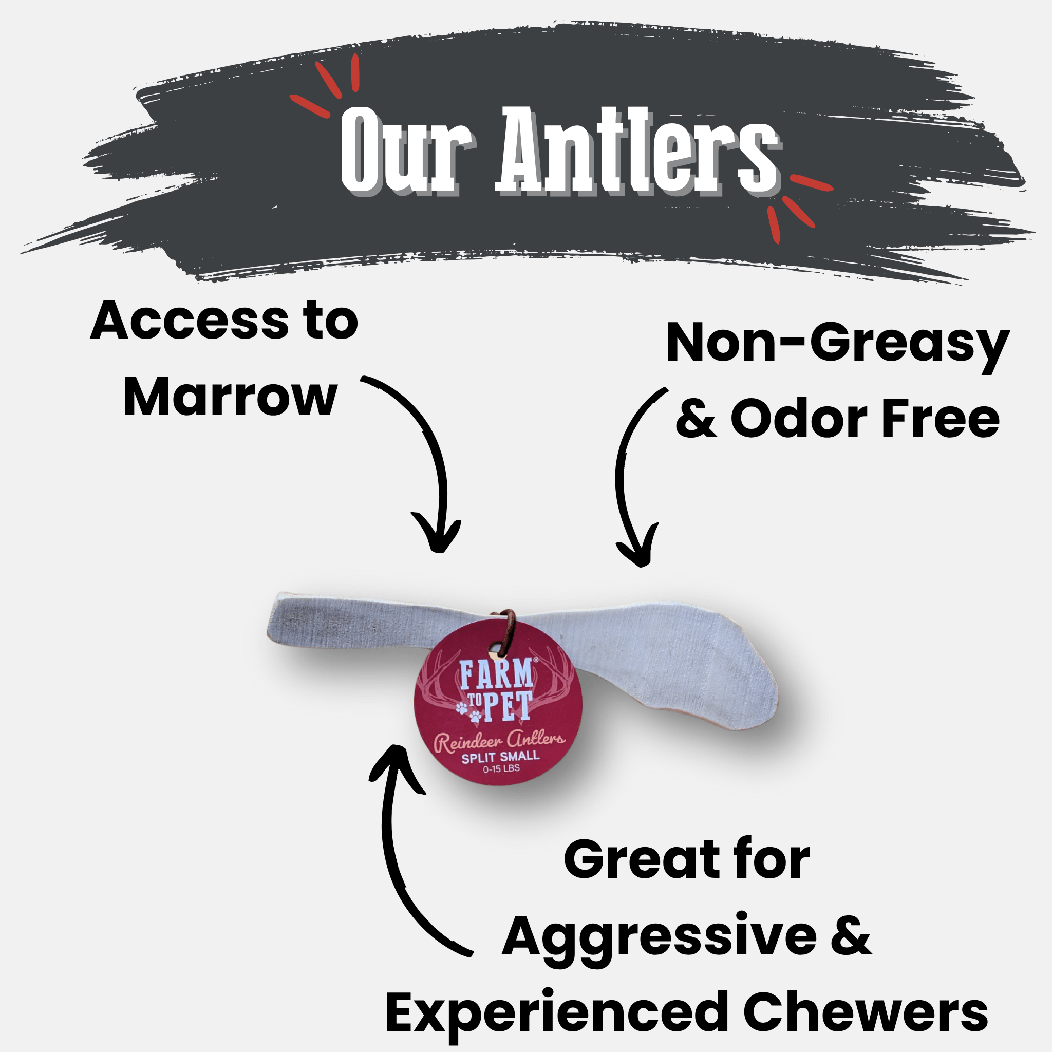Reindeer Antler Dog Chews | Organic Chews for Dogs Farm To Pet