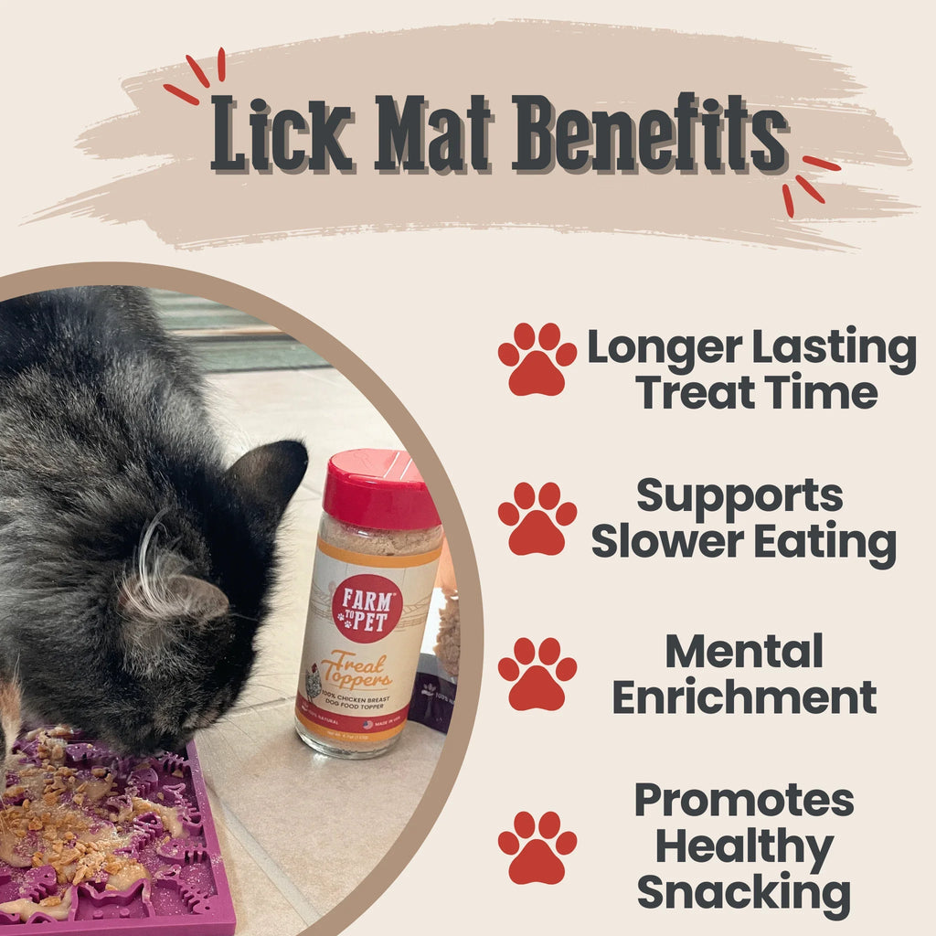 Lick Mats for Cats and Small Dogs Farm To Pet