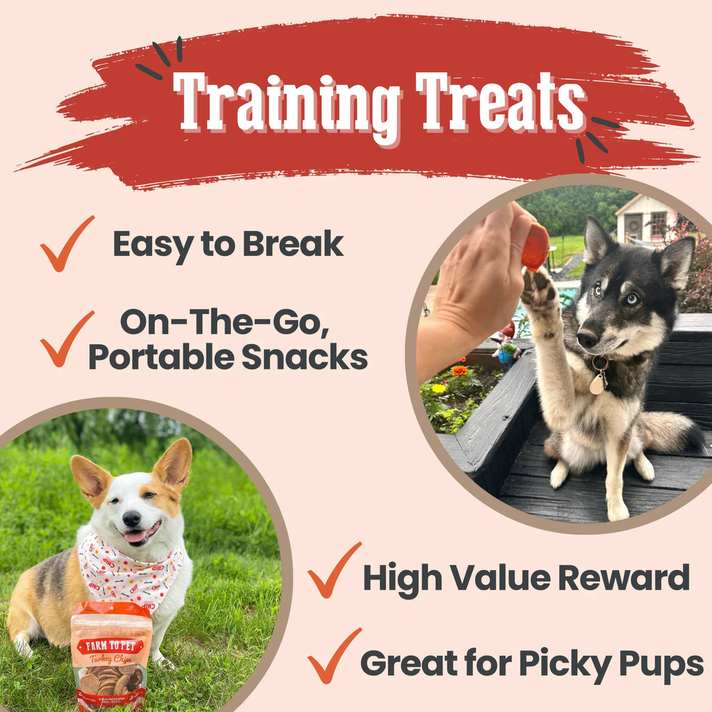 Turkey Chips for Dogs | All-Natural Single-Ingredient Healthy Dog Treats Farm To Pet