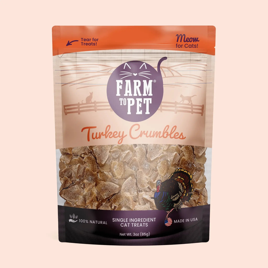Turkey Crumbles for Cats | Grain-Free Cat Treats Farm To Pet